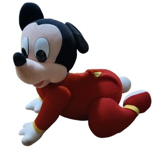 Baby Mickey Crawling Toy Red Pajama Battery Operated